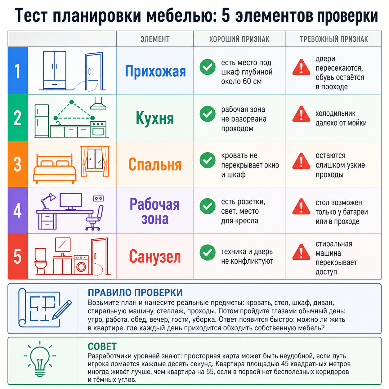 Планировка как уровень: что проверять