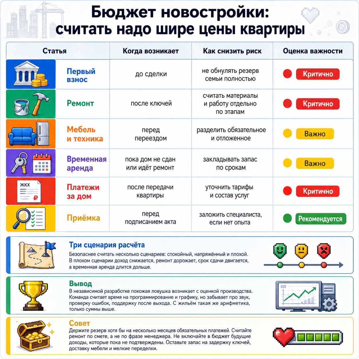 Бюджет новостройки